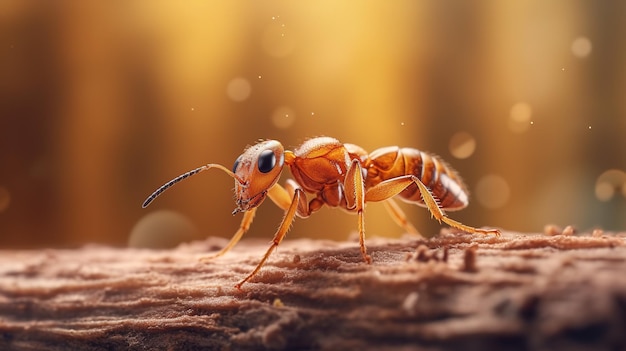 Ampliación extrema Retrato de reina de hormigas Imagen súper macro de hormigas