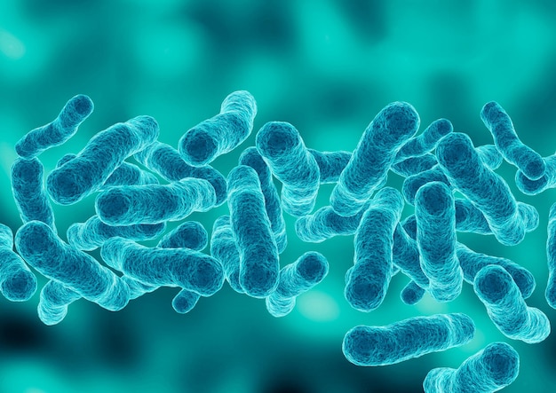 Ampliación microscópica Legionella pneumophila Bacilo gramnegativo que causa neumonía