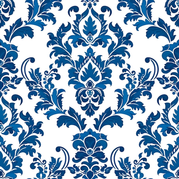 Amplificador clásico azul blanco Damasco Elegancia