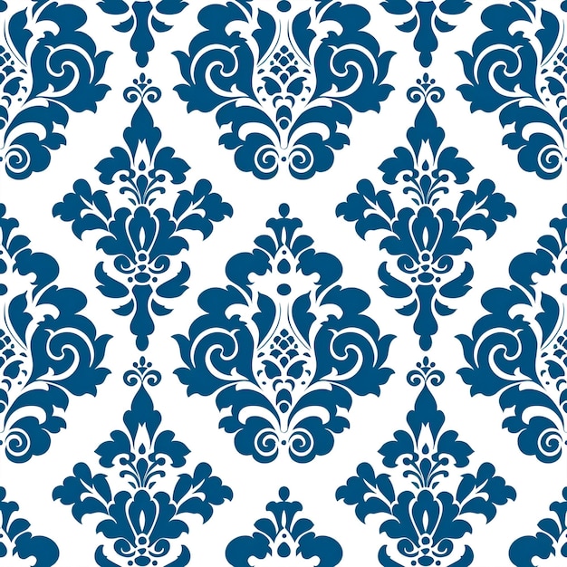 Amplificador clásico azul blanco Damasco Elegancia