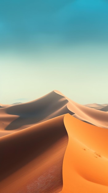 Amplio paisaje desértico con dunas de arena generado por IA