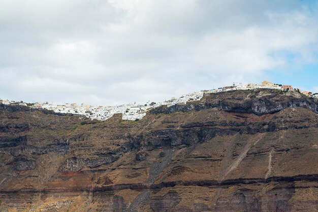 Amplio paisaje con vistas a la isla de Santorini Grecia