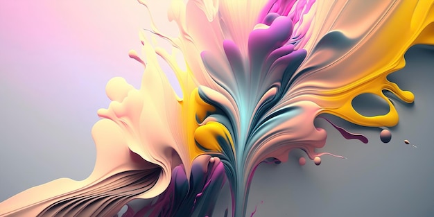 Amplio papel pintado abstracto que muestra delicados tonos pastel