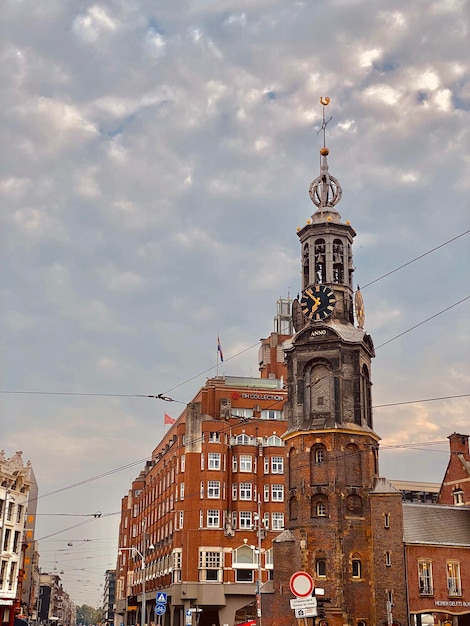 Ámsterdam Países Bajos hermosa vista del centro de la ciudad