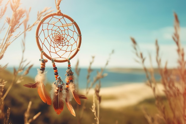 Foto amuleto nativo americano dreamcatcher