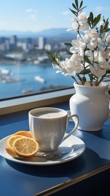 _an_open_book_and_white_coffee_cup_on_the_table Papel de parede UHD