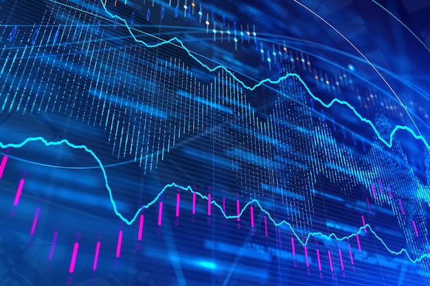 Análise de comércio financeiro e conceito de investimento