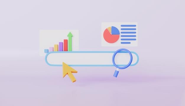 Análise financeira de dados crescimento de negócios Análise de diagrama de gestão estatística pesquisa de projeto