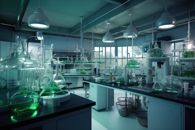 análises de ciência e inovação de laboratório químico ou médico ou biológico geradas por ai