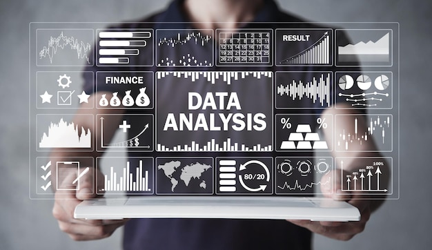 Foto análisis de datos concepto de negocio finanzas