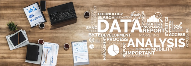 Foto análisis de datos para el concepto de negocios y finanzas