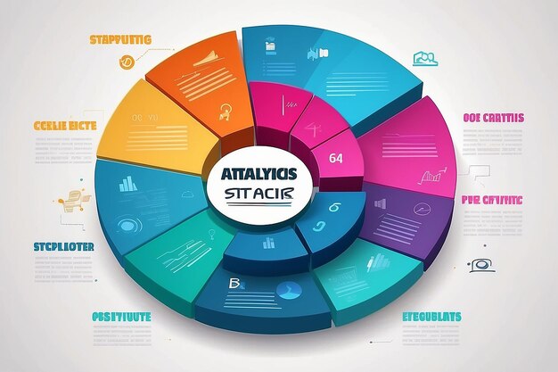 Análisis de datos Estadísticas Gráfico de torta Resumen Ilustración de las existencias de fondo