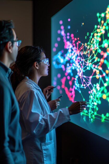Análisis de datos impulsado por AID en el desarrollo de fármacos con proyecciones holográficas interactivas