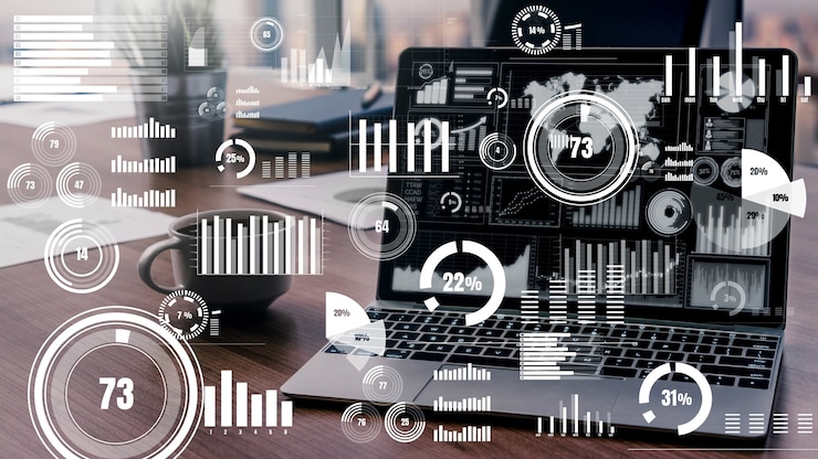 Foto análisis de datos para negocios y finanzas conceptual