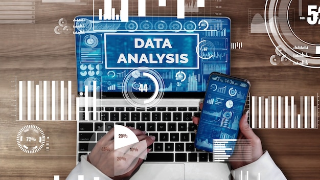 Foto análisis de datos para negocios y finanzas conceptual