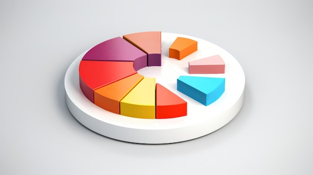 Foto análisis de datos o estadísticas en un fondo blanco d diseño