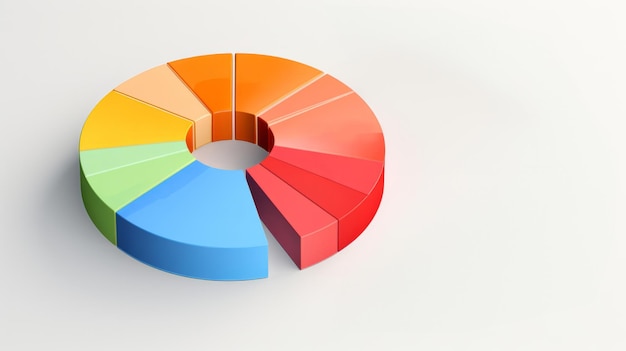 Análisis de datos o estadísticas en un fondo blanco d diseño