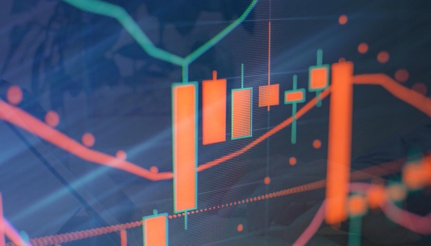 Análisis de datos de tablas y gráficos para averiguar el resultado Fondo de gráfico de negocios