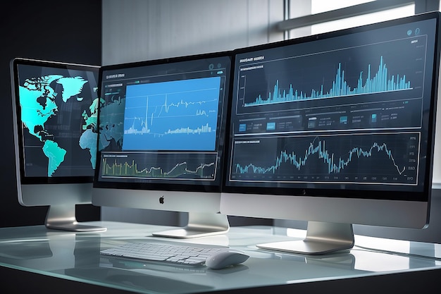 Análisis de los datos de ventas en el monitor transaprent