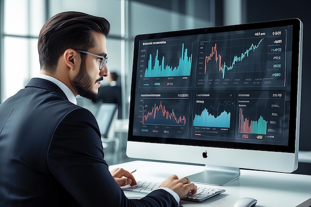 Análisis de los datos de ventas en el monitor transaprent