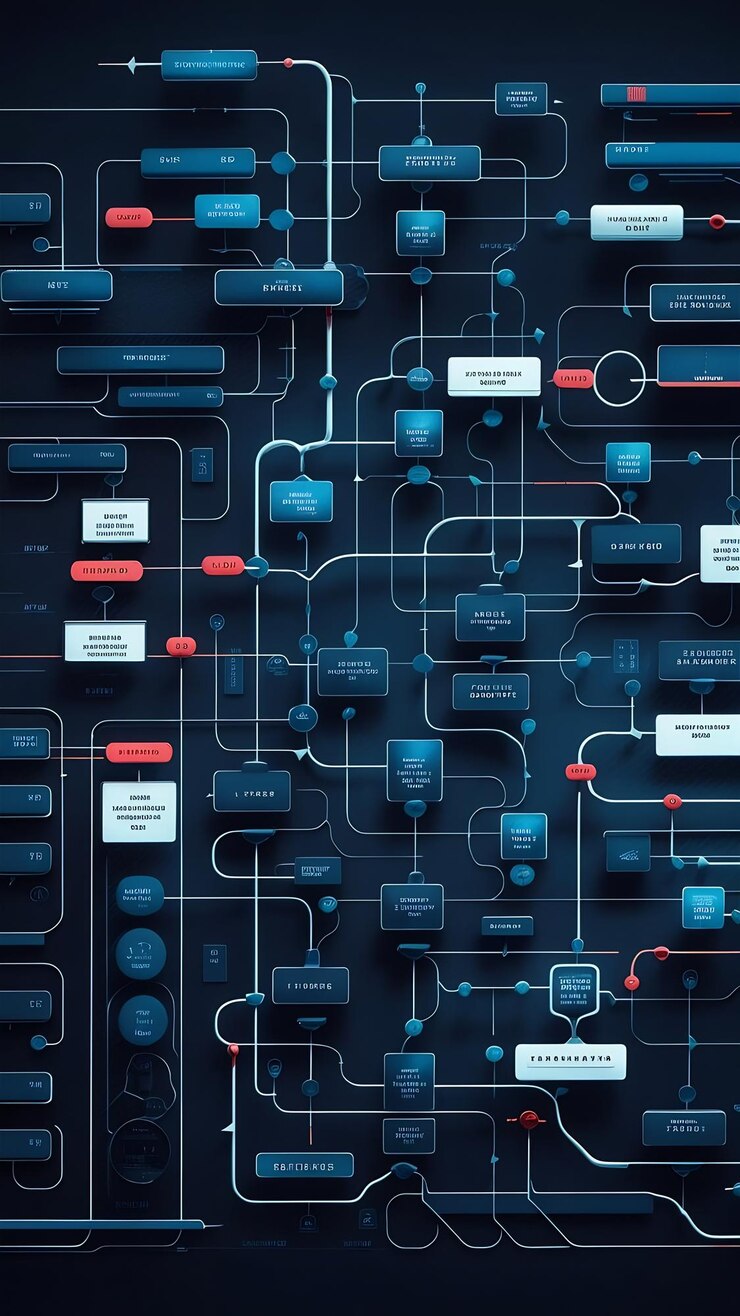 Foto análisis del diagrama de flujo de negocios