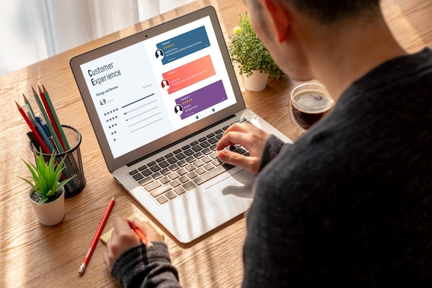 Análisis de la experiencia del cliente y la revisión por software informático moderno para negocios corporativos