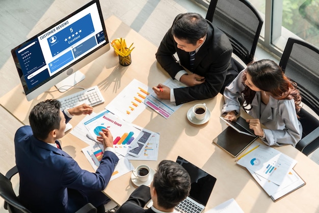 Análisis de la experiencia del cliente y la revisión por software informático moderno para negocios corporativos