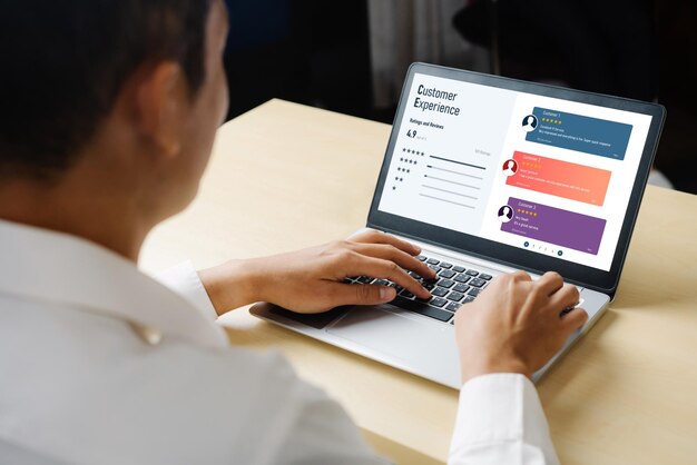 Análisis de la experiencia del cliente y la revisión por software informático moderno para negocios corporativos