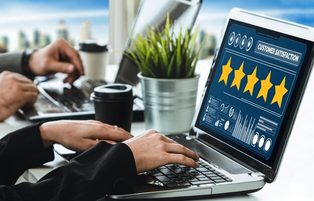 Análisis de la satisfacción y la evaluación de los clientes en la computadora de software de moda