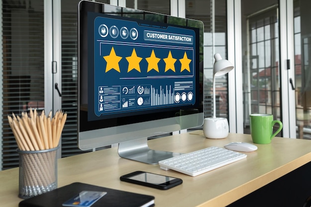 Análisis de la satisfacción y la evaluación de los clientes en la computadora de software de moda