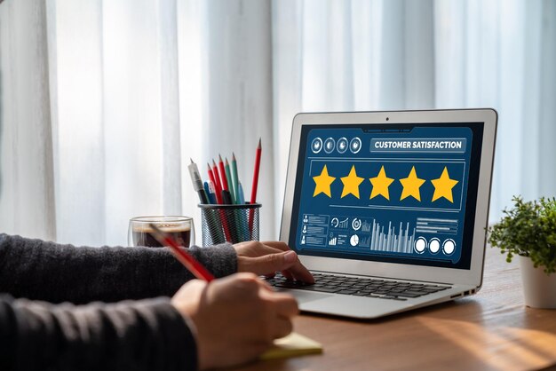 Análisis de la satisfacción y la evaluación de los clientes en la computadora de software de moda