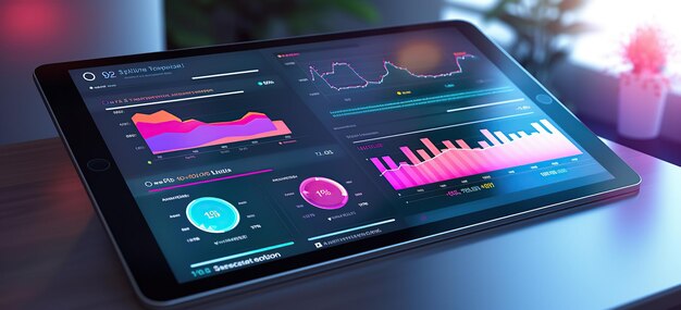 Análisis de las tendencias de los datos en una tableta digital