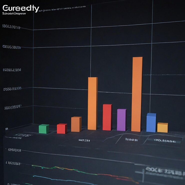Foto analista de pantalla de datos trabajando en el tablero de análisis de negocios con gráficos
