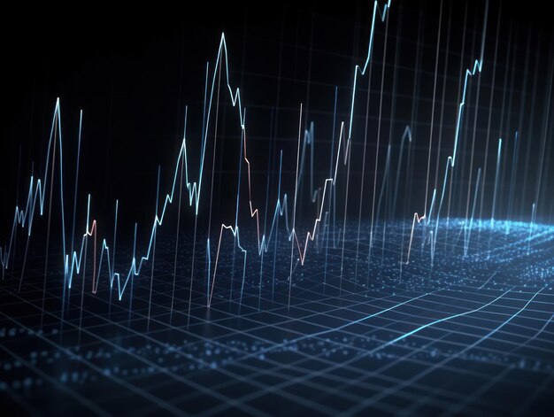 Analyse der Finanzdaten des Wirtschaftswachstumsdiagramms, erstellt mit generativer KI-Technologie