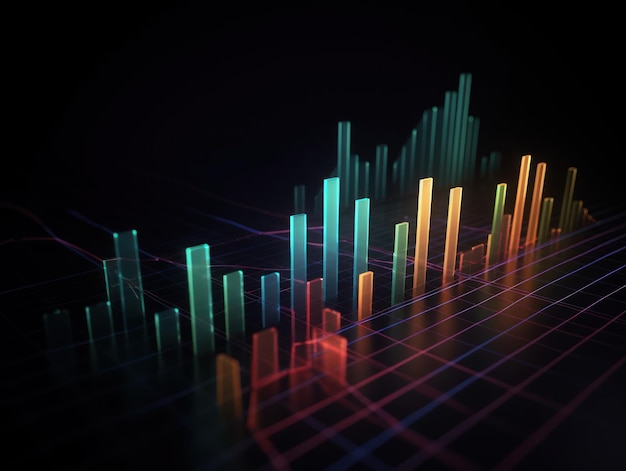 Analyse der Finanzdaten des Wirtschaftswachstumsdiagramms, erstellt mit generativer KI-Technologie