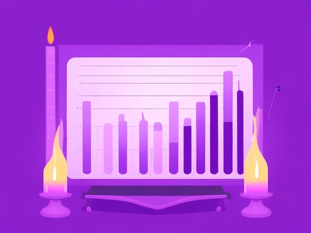 Analyse von Finanztrends Candlestick-Diagramm des Börsengeschäfts