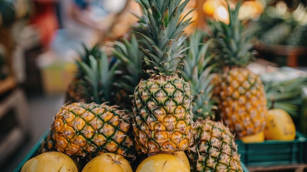 Ananás biológico no mercado