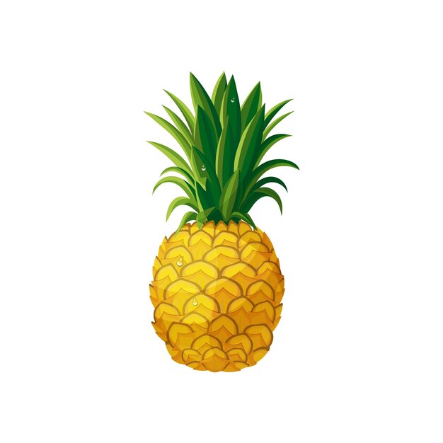 Ananas isoliert auf weißem Hintergrund.