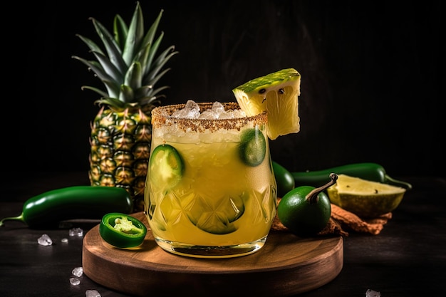 Ananas Jalapeno Margarita Eine würzig-süße Margarita