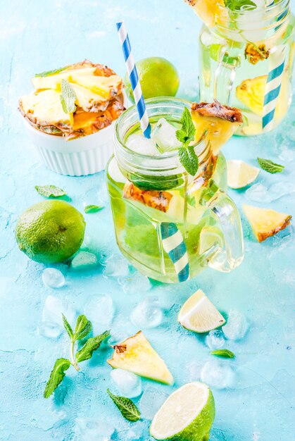 Ananas Mojito oder Limonade