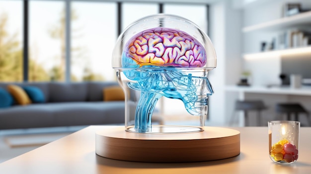 anatomía del cerebro imagen fotográfica creativa de alta definición