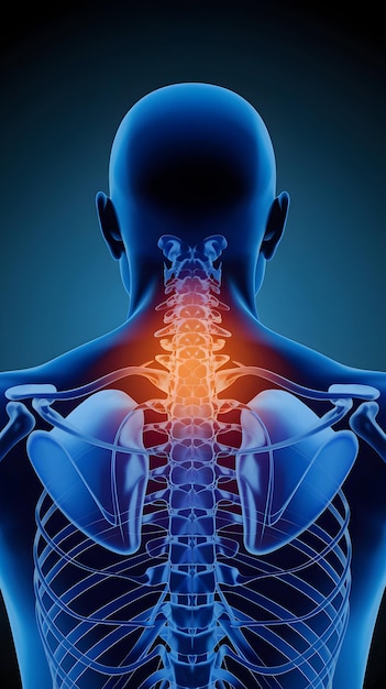 Anatomía del cuello y la parte superior de la espalda humana