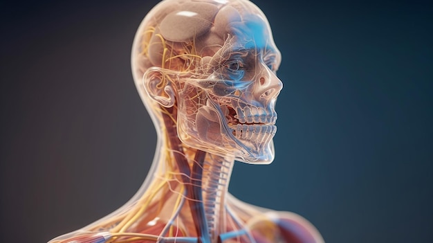 Anatomía de cuerpo completo humano en 3D creada con IA generativa