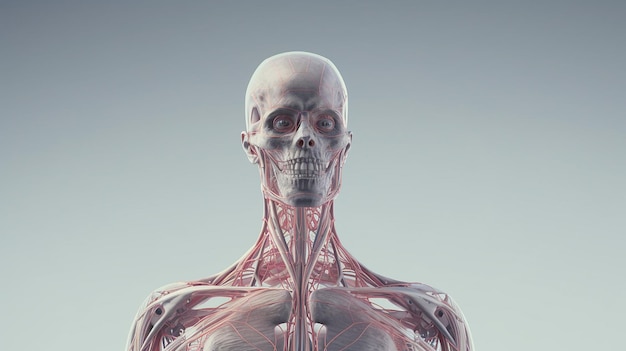 Anatomía de cuerpo completo humano en 3D creada con IA generativa