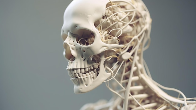 Anatomia de corpo inteiro humano 3d criada com IA generativa