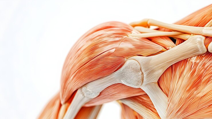 Anatomia detalhada da articulação do ombro humano