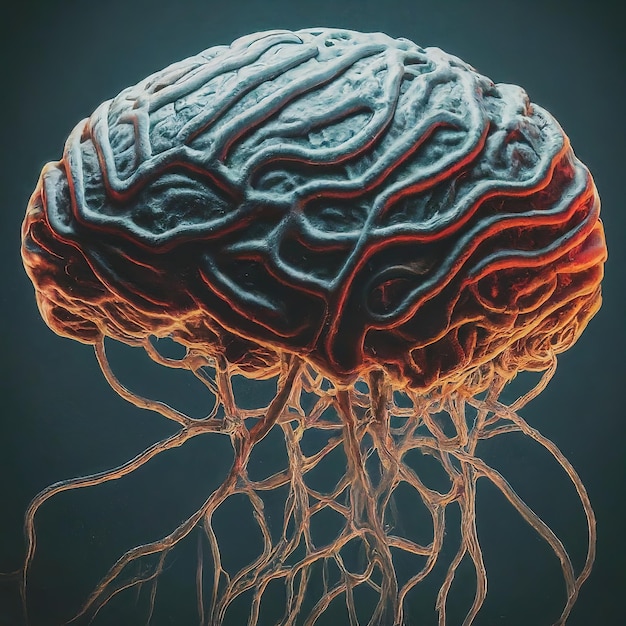 anatomia do cérebro humano 3d ilustração