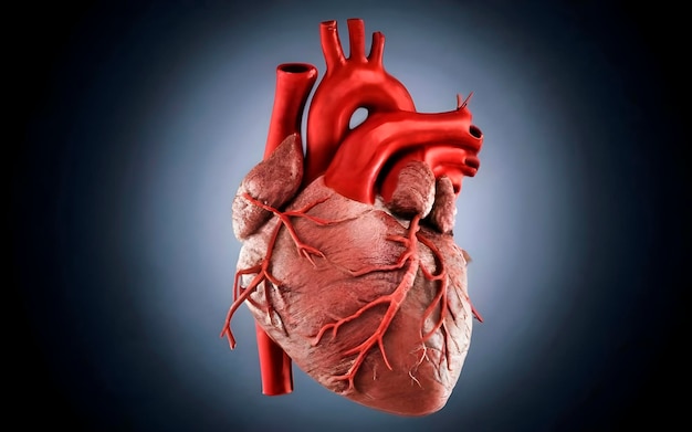 Anatomia do coração humano ai gerado