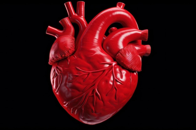 Anatomia do coração humano isolada em um fundo branco