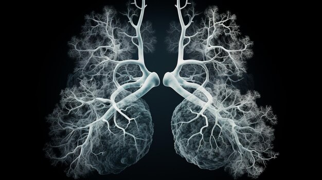 Anatomia dos pulmões humanos ia generativa